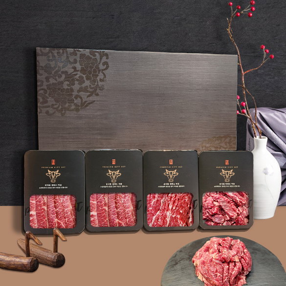 선현한우 한우 1+, 1++ 9등급 거세 요리용 세트G (부채살 300g + 산적용 한우 300g + 국거리 200g) 한우모듬세트 요리용 산적용 구이용 국거리용