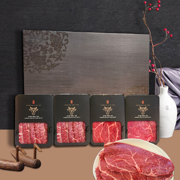 선현한우 한우 1+, 1++ 9등급 거세 요리용 세트J (부채살 300g + 보섭살 불고기 400g) 요리용 구이용 불고기용 한우모듬세트