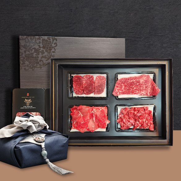 선현한우 한우 1+, 1++ (9) 거세 명품 한우선물세트 A7 (산적 3쪽 600g + 불고기 500g + 국거리 500g + 장조림용 사태 200g) 산적용 국거리용 불고기용