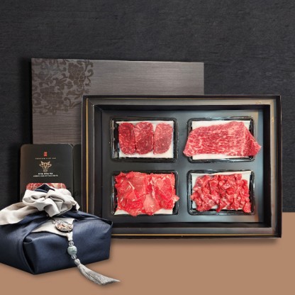 선현한우 한우 1+, 1++ (9) 거세 명품 한우선물세트 A7 (산적 3쪽 600g + 불고기 500g + 국거리 500g + 장조림용 사태 200g) 산적용 국거리용 불고기용